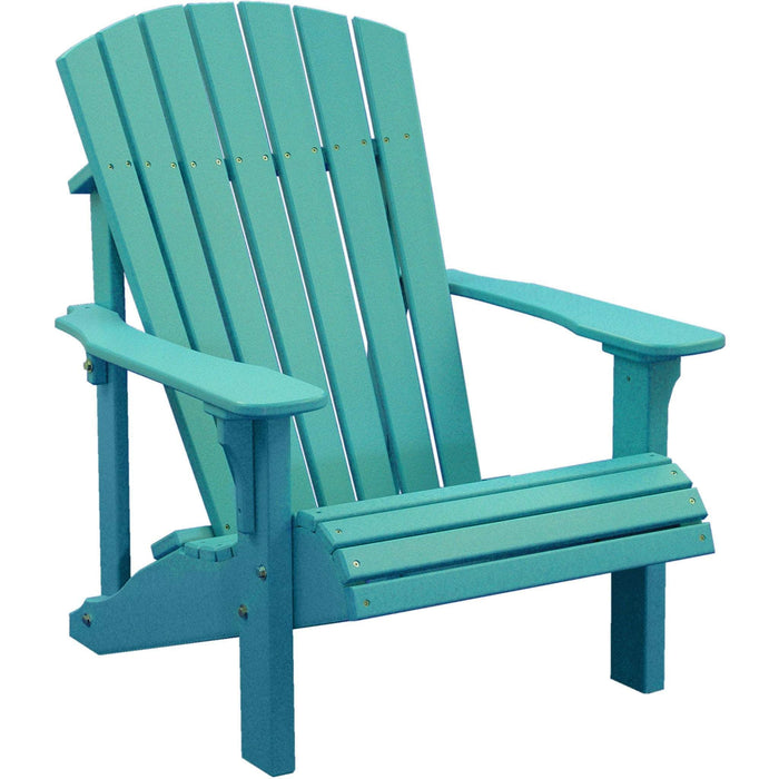 LuxCraft Aruba Blue Deluxe recycled plastic Adirondack chair