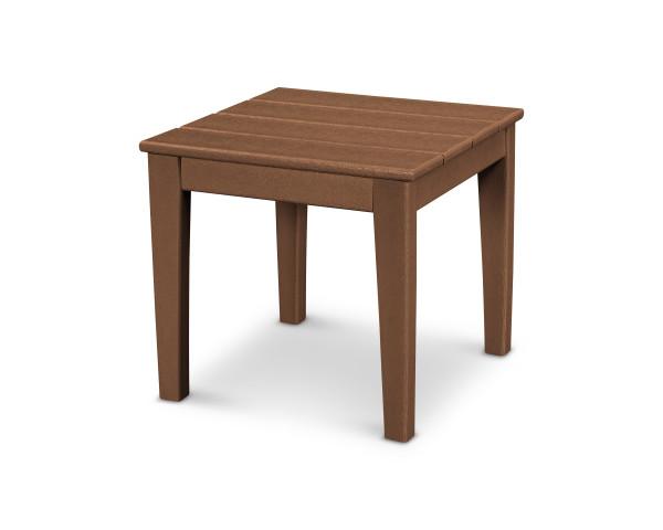 Polywood Newport 18-inch end table in teak