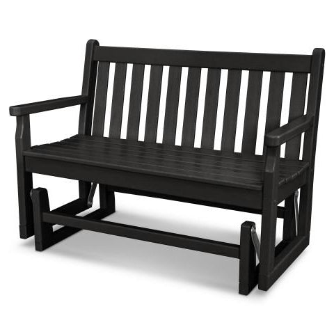 Polywood Traditional Garden 48-inch glider in black