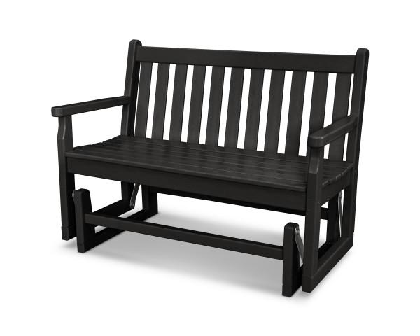 Polywood Traditional Garden 48-inch glider in black