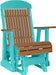 LuxCraft Antique Mahogany 2 foot Classic Highback Recycled Plastic Glider Chair