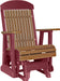 LuxCraft Antique Mahogany 2 foot Classic Highback Recycled Plastic Glider Chair with Cup Holder
