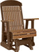 LuxCraft Antique Mahogany 2 foot Classic Highback Recycled Plastic Glider Chair with Cup Holder
