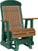 LuxCraft Antique Mahogany 2 foot Classic Highback Recycled Plastic Glider Chair with Cup Holder