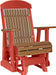 LuxCraft Antique Mahogany 2 foot Classic Highback Recycled Plastic Glider Chair with Cup Holder