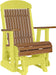 LuxCraft Antique Mahogany 2 foot Classic Highback Recycled Plastic Glider Chair