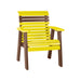 LuxCraft Yellow 2' Rollback Recycled Plastic Chair With Cup Holder