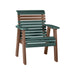 LuxCraft Green 2' Rollback Recycled Plastic Chair With Cup Holder