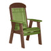 LuxCraft Lime Green 2' Classic Highback Recycled Plastic Chair With Cup Holder