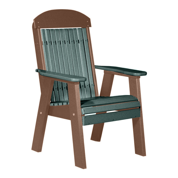 LuxCraft Green 2' Classic Highback Recycled Plastic Chair