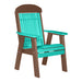 LuxCraft Aruba Blue 2' Classic Highback Recycled Plastic Chair