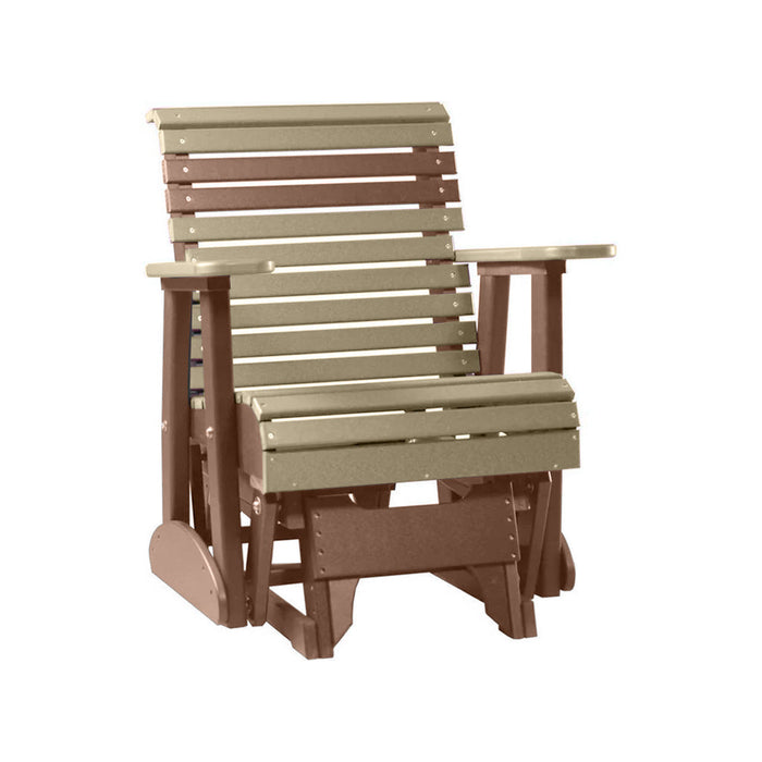 LuxCraft Weatherwood 2 foot Rollback Recycled Plastic Glider Chair