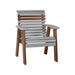 LuxCraft Gray 2' Rollback Recycled Plastic Chair With Cup Holder