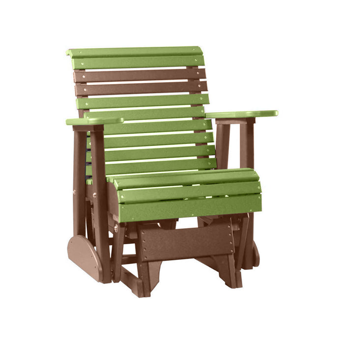 LuxCraft Lime Green 2 foot Rollback Recycled Plastic Glider Chair