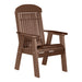 LuxCraft Chestnut Brown 2' Classic Highback Recycled Plastic Chair