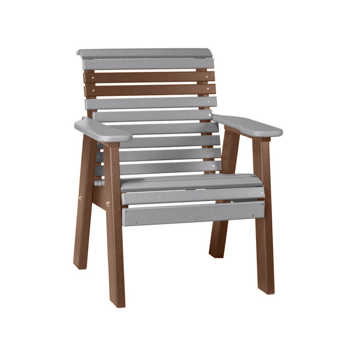 LuxCraft Gray 2' Rollback Recycled Plastic Chair