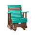 LuxCraft Aruba Blue 2 foot Rollback Recycled Plastic Glider Chair