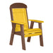 LuxCraft Yellow 2' Classic Highback Recycled Plastic Chair With Cup Holder