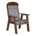 LuxCraft Gray 2' Classic Highback Recycled Plastic Chair With Cup Holder