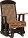 LuxCraft Antique Mahogany 2 foot Classic Highback Recycled Plastic Glider Chair with Cup Holder