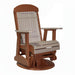 LuxCraft Weatherwood 2 foot Classic Highback Recycled Plastic Swivel Glider Chair With Cup Holder