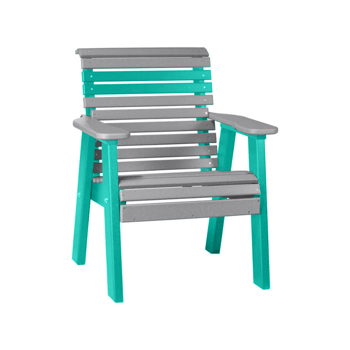 LuxCraft Gray 2' Rollback Recycled Plastic Chair