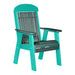 LuxCraft Green 2' Classic Highback Recycled Plastic Chair