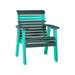 LuxCraft Green 2' Rollback Recycled Plastic Chair With Cup Holder