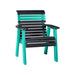 LuxCraft Black 2' Rollback Recycled Plastic Chair