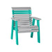 LuxCraft Dove Gray 2' Rollback Recycled Plastic Chair With Cup Holder