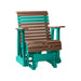 LuxCraft Antique Mahogany 2 foot Rollback Recycled Plastic Glider Chair