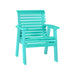 LuxCraft Aruba Blue 2' Rollback Recycled Plastic Chair