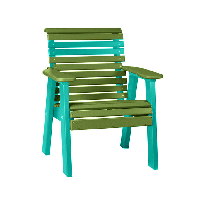 LuxCraft Lime Green 2' Rollback Recycled Plastic Chair