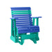 LuxCraft Blue 2 foot Rollback Recycled Plastic Glider Chair