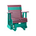 LuxCraft Cherry wood 2 foot Rollback Recycled Plastic Glider Chair With Cup Holder