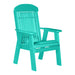 LuxCraft Aruba Blue 2' Classic Highback Recycled Plastic Chair
