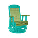LuxCraft Lime Green 2 foot Classic Highback Recycled Plastic Swivel Glider Chair