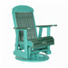 LuxCraft Green 2 foot Classic Highback Recycled Plastic Swivel Glider Chair With Cup Holder