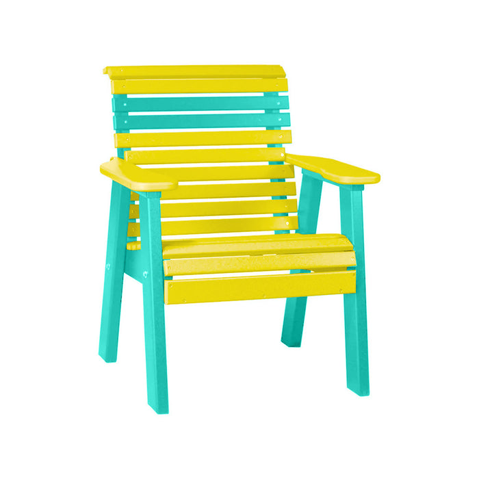 LuxCraft Yellow 2' Rollback Recycled Plastic Chair
