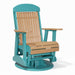 LuxCraft Cedar 2 foot Classic Highback Recycled Plastic Swivel Glider Chair With Cup Holder