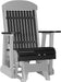 LuxCraft Black 2 foot Classic Highback Recycled Plastic Glider Chair