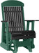 LuxCraft Black 2 foot Classic Highback Recycled Plastic Glider Chair