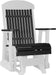 LuxCraft Black 2 foot Classic Highback Recycled Plastic Glider Chair with Cup Holder
