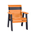 LuxCraft Tangerine 2' Rollback Recycled Plastic Chair With Cup Holder