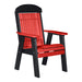 LuxCraft Red 2' Classic Highback Recycled Plastic Chair With Cup Holder
