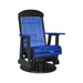 LuxCraft Blue 2 foot Classic Highback Recycled Plastic Swivel Glider Chair With Cup Holder