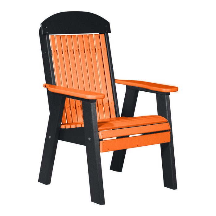 LuxCraft Tangerine 2' Classic Highback Recycled Plastic Chair With Cup Holder