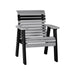 LuxCraft Gray 2' Rollback Recycled Plastic Chair With Cup Holder
