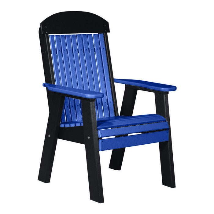 LuxCraft Blue 2' Classic Highback Recycled Plastic Chair