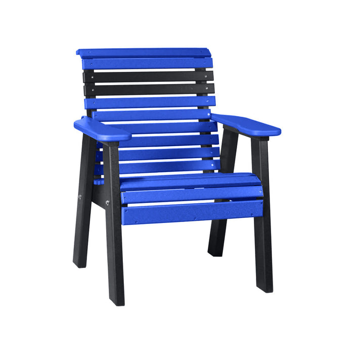 LuxCraft Blue 2' Rollback Recycled Plastic Chair
